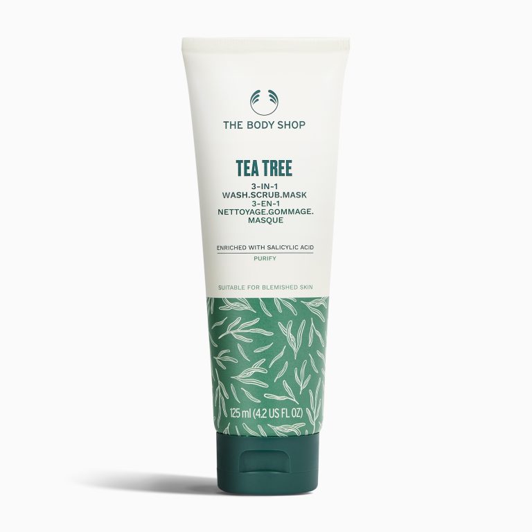 Tea Tree 3-në-1 Larës, Scrub, Maskë